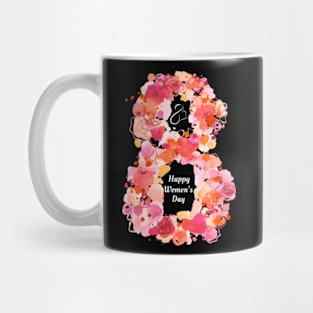 Floral Happy International Women's Day 8 March 2024 Women T-Shirt Mug